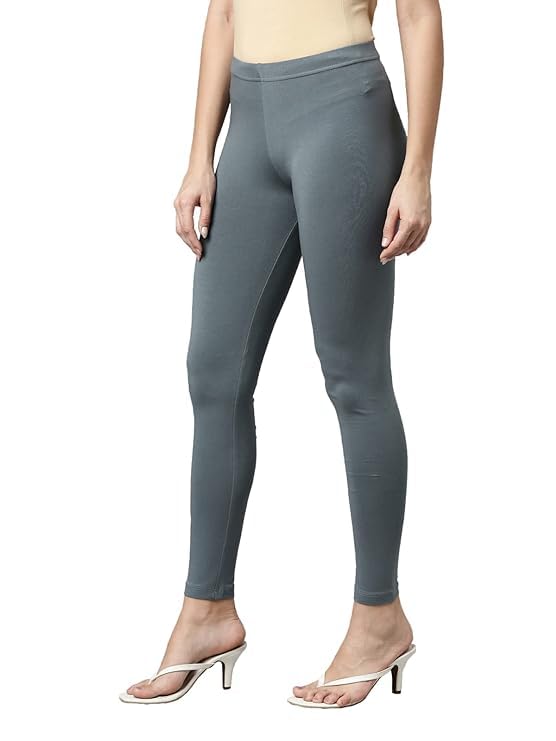 Image of Women Cotton Solid Belt Ankle Length Legging Four Way Lycra Leggings