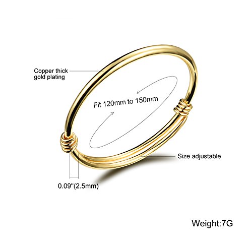 Eymi EKH-486X2 Children Jewelry 18K Gold Plated Bangle Bracelet thumb #4