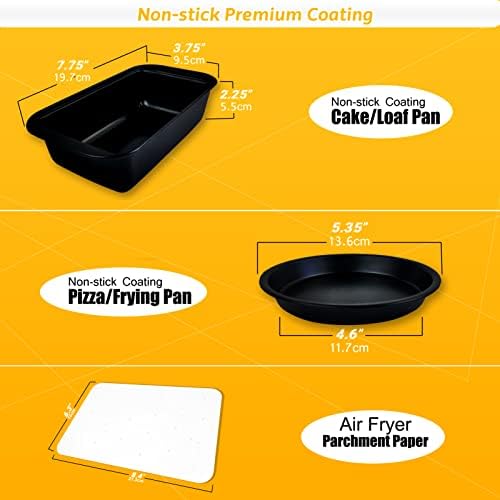 Dual Air Fryer Accessories Set of 6 for Ninja Foodi AF300UK, AF400UK, Instant Vortex, Tower T17088, Salter Dual Zone Deep Air Fryers 7.6L-9.6L
