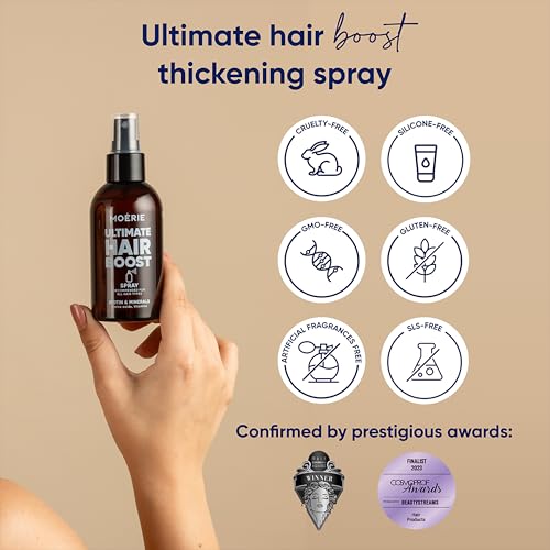 Moerie Ultimate Hair Boost Spray Designed to Strengthen Hair & Restore Scalp Health - 100% Natural Hair Serum for Hair Boost with over 100 Minerals, Vitamins & Amino acids - Fresh Scent - 5.07 Fl. Oz - Image 5