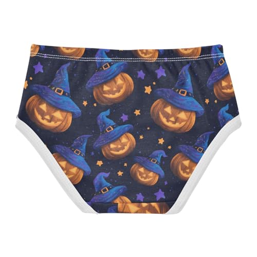 Girls Underwear Soft Cotton Halloween Pumpkin Kids Panties in Sizes 2/3t, 4t, 5t, 6 and 82