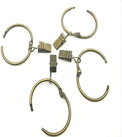 T-Juan MM 30 Pack Curtain Rings with Clips : Can Open and Close, 1.5-Inch Inner Diameter Rings. Suitable for Shower Curtain, Window Curtain, Heavy Drapery, etc.