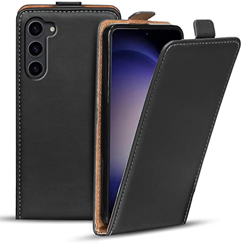Verco Flip Cover für Samsung Galaxy S23 Case, Flipstyle Schutzhülle für Samsung S23 5G Hülle Tasche vertikal klappbare Handyhülle, Schwarz