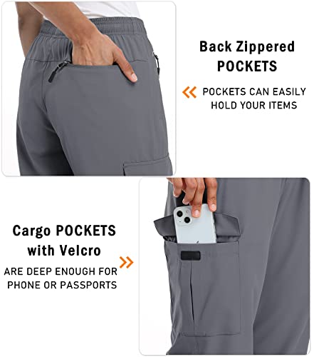 VEOBIKE Women's Summer Travel Pants Camping Fishing Zip Pockets Drawstring UV50+ Stretch Lounge Casual Yard Work Jogging Golf Pants - image 5