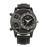 ITVIP Herrenuhr V8 Trendige Mode Silikonuhr Casual Sport Quarz Persönlichkeit einzigartige Uhr (Schwarz)