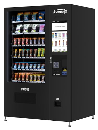 Image of KoolMore Non-Refrigerated Snack Vending Machine with 60 Slots and 22 Inch Touch Screen with Bill Acceptor in Black (KM-VMNT-50-B)