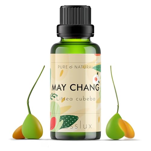 Image of Esslux May Chang Essential Oil | 100% Pure Litsea Cubeba Oil for Calm & Oil-Free Skin | Therapeutic Grade for Aromatherapy, Oily Skin & Clearing Congestion | Ideal for Diffusing or Topical Use, 60 ML