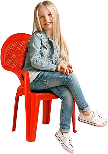 Image of MAHARAJA Mickey Mouse Plastic Chair for Kids | Strong Durable & Portable Study Chairs | Virgin Material Kids Chairs for 2 to 8 Years | Stackable School Chair (Red, Pack of 4)