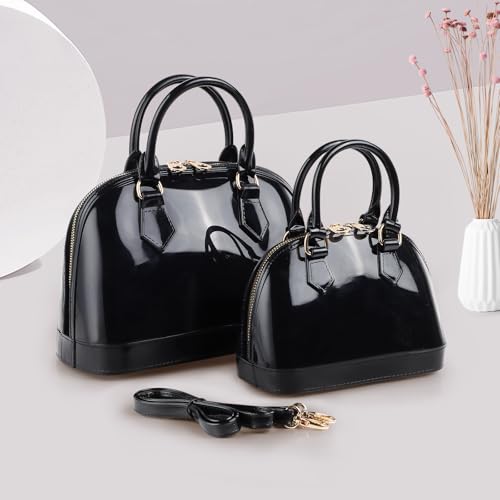 Image of Jelly Crossbody Purse Shoulder Bag, Candy Color Tote Satchel Top-Handle Handbags for Women