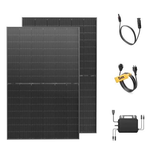Solakon 900W Balkonkraftwerk - Balkonkraftwerk 800W komplett Steckdose - neuester 800 Watt...