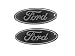 Sparkoo F-57B 2X Black Steering Wheel Logo Emblem Badge Overlay Decal For Ford F-150 F-250 F-350 (0.875in x 2.25in) (Black)