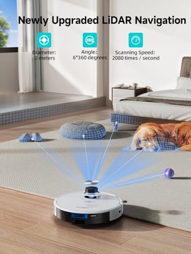 Airzeen Robot Vacuum And Mop,Self-Emptying Robot Vacuum Cleaner,3500Pa Suction,Laser Navigator With Smart Mapping Robotic Vacuums,180Mins Runtime,Schedule,App Control,Ideal For Carpet/Pet Hair thumb #2