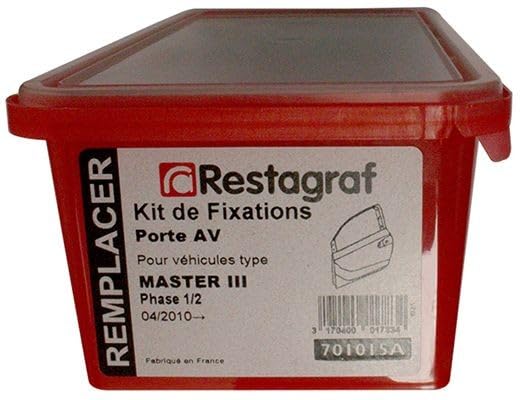 Kit fixations porte avant Master 3 Restagraf 701015A agrafes carrosserie
