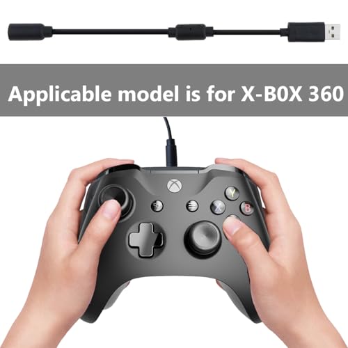 Image of Replacement Dongle USB Breakaway Cable for Xbox 360 Black USB Breakaway PC Cable Cord Adapter Converter for Xbox 360