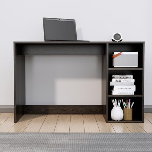Image of Bniture Wooden Study Table for Home with Bottom Storage | Engineered Wood Study Table with Book Shelf | Multi Purpose Computer Desk for Writing | Laptop Table for Office & Home | Flower Wenge