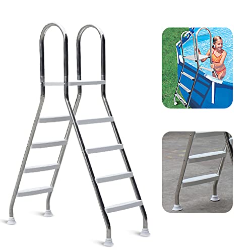 Escalera piscina 4 peldaños acero inoxidable 52 pulg miniatura 3