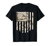 Carp Fishing Camo American Flag Camouflage Fisherman Vintage T-Shirt