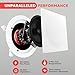 Pyle Pair 10” Flush Mount in-Wall in-Ceiling 2-Way Speaker System Spring Loaded Quick Connections Changeable Round/Square Grill Stereo Sound Polypropylene Cone Polymer Tweeter 300 Watts (PDIC16106)