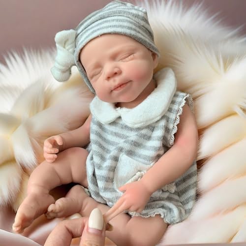 Muñeca Reborn de Silicona 13 pulgadas con Kit de Alimentación miniatura 1