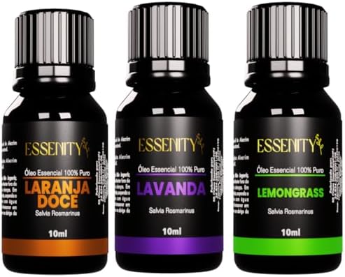 Kit Energia e Vitalidade 100% Puro - 3 Óleos Essenciais Lavanda, ...