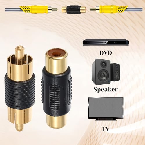 Adaptador RCA FdcZeyxior 6 unidades Coupler Macho y Hembra miniatura 3