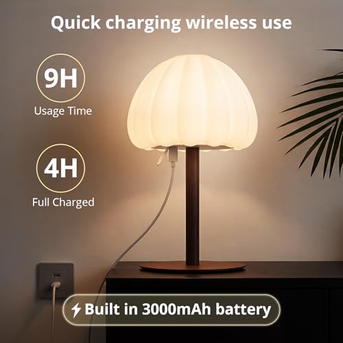 Image of Hifree Rechargeable Waterproof Shower Lamp, IP65 Cordless Touch Dimmable Small Desk Light for Inside Shower, 4500mAh Battery Operated Color Changing Table Lamp for Bathroom, Bedroom, Outdoor