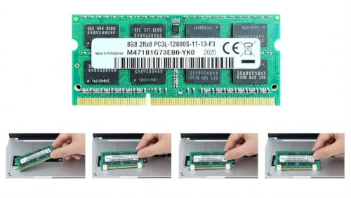 Image of 8GB DDR3L 1600MHz Laptop RAM - PC3L-12800S 204-Pin SODIMM 1.35V CL11 Laptop Memory Upgrade, Compatible Replacement for Samsung Part M471B1G73EB0-YK0