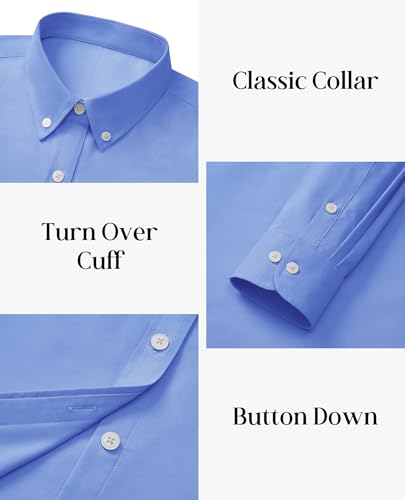 Image of siliteelon Button Down Shirts for Women Oxford Shirt Long Sleeve Classic Wrinkle Free Business Dress Shirts Work Office