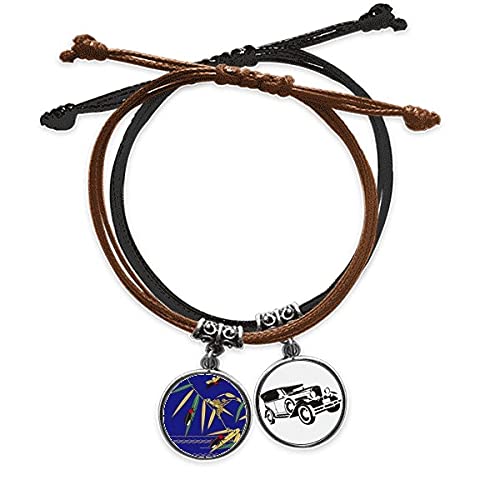 Bracelet peinture japonaise insectes en cuir idéal pour afficher votre passion nature