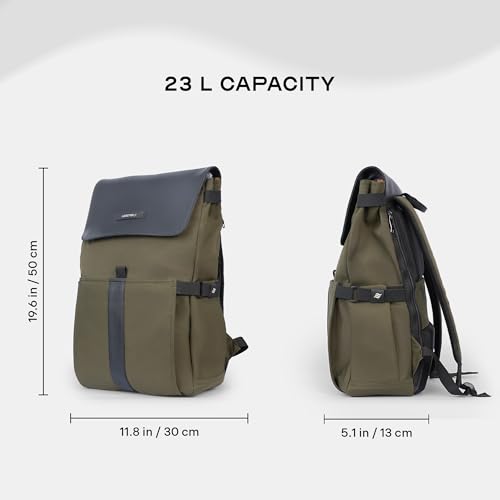 Image of Assembly Kairo 23L Laptop Backpack for Men Women 15.6 Inch Premium PU Leather Office Travel Bag with Tablet Compartment