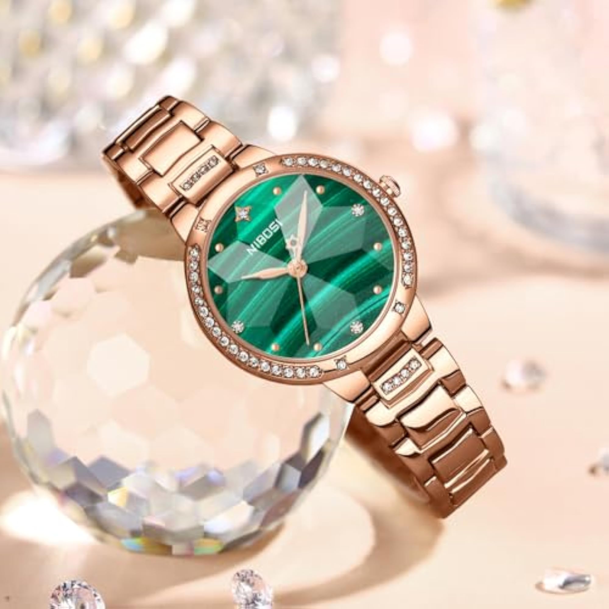Women's Analog Quartz Rose Gold Stainless Steel Watch