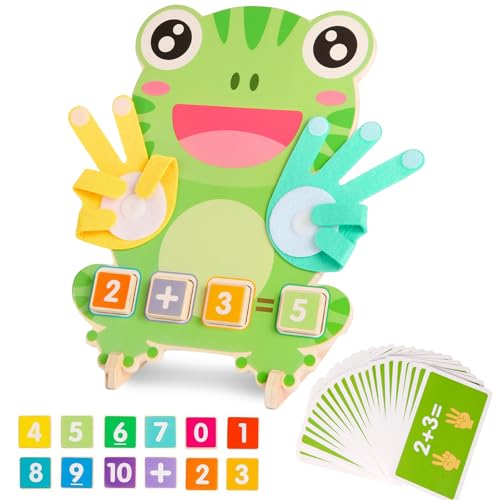 Tinboto Juguetes Montessori para Niños 3 4 5 Años, Juegos Educativos de Madera para Aprender a Contar, Matemáticas Juguetes Niños 4 5 6 Años, Regalo Niña & Niño 4 5 6 Años