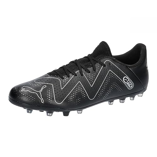 PUMA Herren Future Play Mg Fussballschuh, Schwarz Silber, 45 EU
