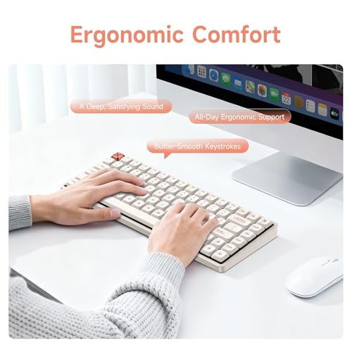 Image of IQUNIX Magi75 Pro Low-Profile Wireless Mechanical Keyboard 75% Layout, Hot-Swappable Creamy Linear, RGB Backlit, Full Aluminum, VIA Customizable for Mac /Windows /Linux (Media Controls)