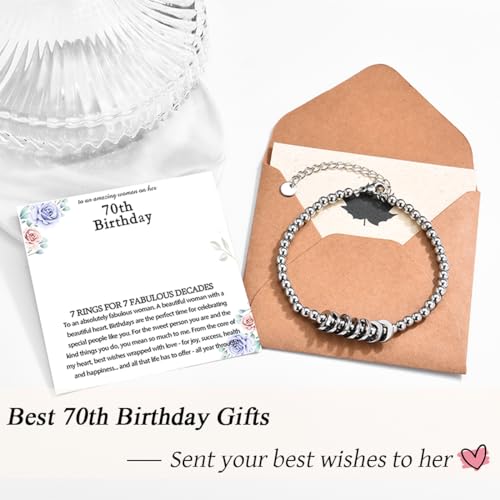 Leyung 30th 40th 50th 60th 70th 80th Birthday Gifts for Women, Birthday Bracelet Jewelry for Mom Grandma Aunt Friends3