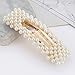 Pearl Hair Clips, 10Pcs Non-Slip Artificial Pearl Barrettes Bobby Pins Snap Clips Bling Hairpins Decorative Hairgrip Accessories for Women, Ladies, Girls, Kids