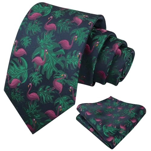 Image of Alizeal Mens 3.15'' Gradient Novelty Pattern Tie Set with Pocket Square Casual Color Tie Set