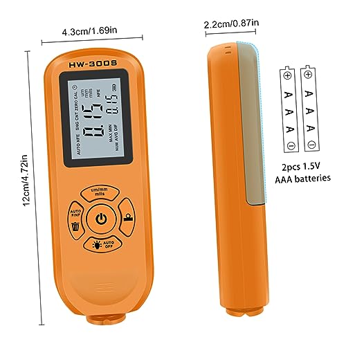 Calibrador digital portátil SOLUSTRE para medición de espesor de pintura automotriz miniatura 2