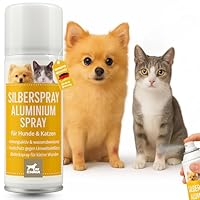 Silberspray für Tiere I Wundspray zum Wundschutz Hund Katze Haustier I Silber Spray Wundheilung I Aluminium Spray Wunddesinfektion I Sprühpflaster atmungsaktiv t Sprühverband Wundversorgung 100ml