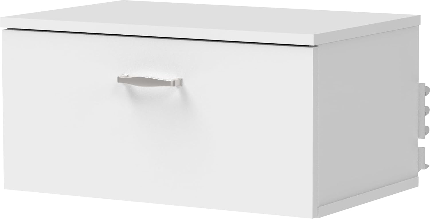 Closetmaid ShelfTrack Wood Drawer Add-On Accessory for Closet Organizer, 10.83" H x 22.65" W x 15.54" D, White