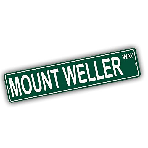 Brotherhood Aluminum Street Sign for Mount Weller - Alaska Man Cave Decor