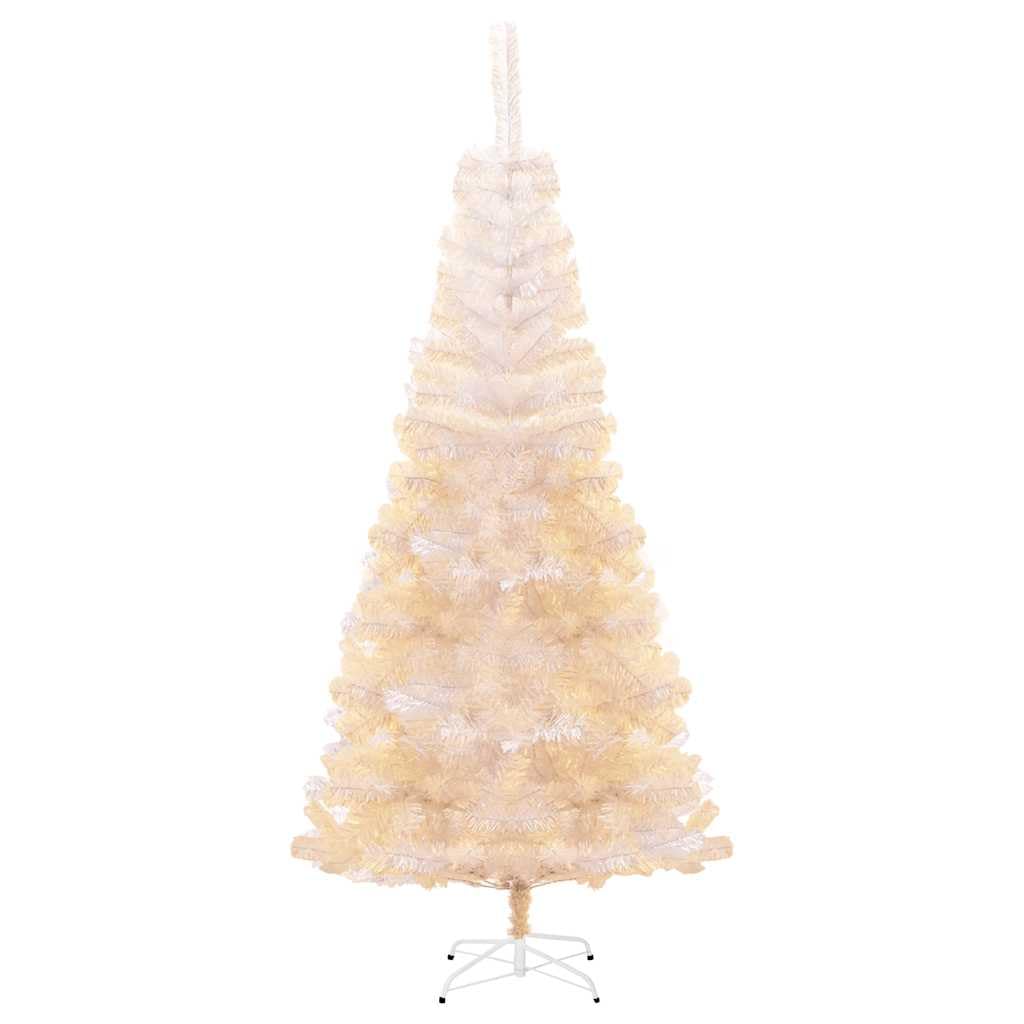 Árbol de Navidad blanco de 180 cm ideal para crear un ambiente invernal y festivo en el salón