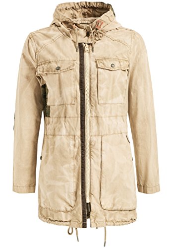 Parka femme Khujo beige sable XS : Manteau d'hiver chaud et mi-saison