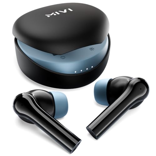 Mivi DuoPods Thunder Earbuds, 60H Playtime, BT 5.3, AI ENC, TWS B...
