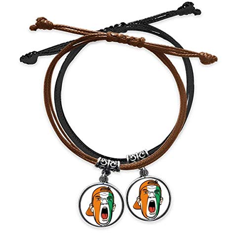 Bracelet cuir double coate Ivoire maquillage facial pour amoureux