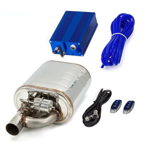 Terminales de Escape Kit Tubo Escape Con Válvula Vacío Y Control Escape Universal Automóvil Silenciador Variable Acero Inoxidable 51 63 Y 76Mm Control Remoto Tubo de Escape Coche(63MM Vacuum Pump)
