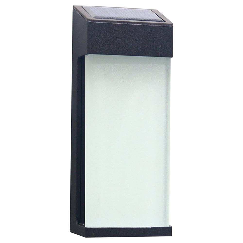 SXSCARKX Modern Simple Rectangle Wall Lantern IP65 Waterproof and Dustproof Mount Light 10LM Solar Lamp for Garden Paths Sconce