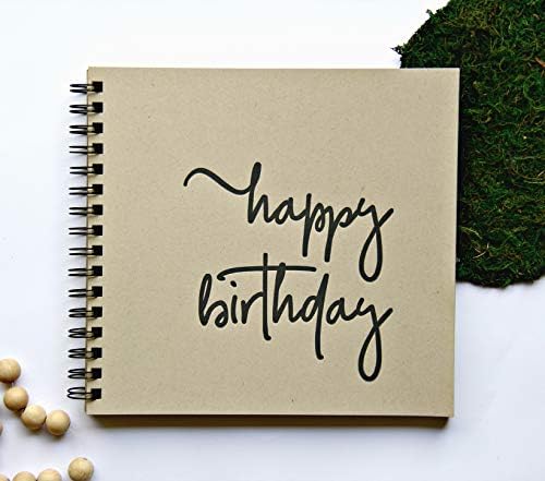 Birthday Guest Book, Birthday Decorations Rustic, 8.5"x9", 90 Blank Pgs. Birthday Photo Booth Guest Book, Sweet 16 Guest Book, Quinceanera Decorations, Photo Guestbook Birthday, Birthday Scrapbook