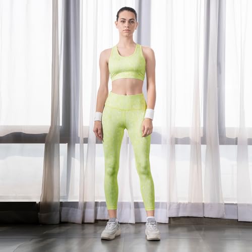 Image of SOIE Women's Medium Impact Quick Dry Padded Racerback Printed Athleisure Sports Bra