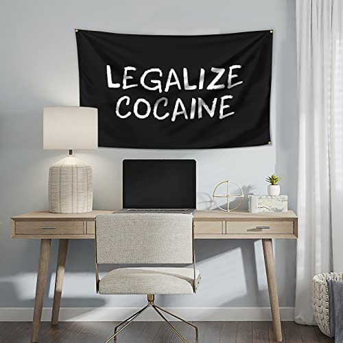 Glokim Legalize Cocaine Funny Tapestry 3×5 Ft Wall Hanging Tapestry Decorative Flag Banner Posters Fashion Wall Pop Art For Home Decor Living Room College Dorm Bedroom #TOP4